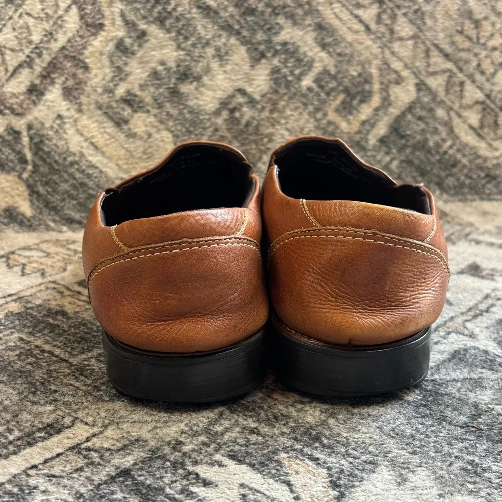 Johnston and Murphy J&M‎ Flex Brown Leather Slip-On Dress Shoes Men’s Size 10.5